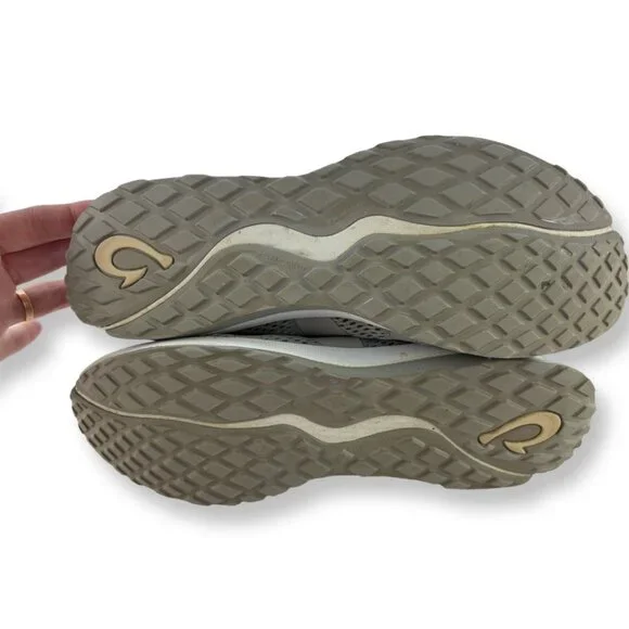 OluKai Women’s Slip-On Athletic Shoes Light Gray White Size US 9 EU 39 - Picture 7 of 11